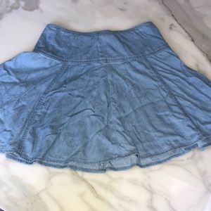 Light wash denim circle skirt